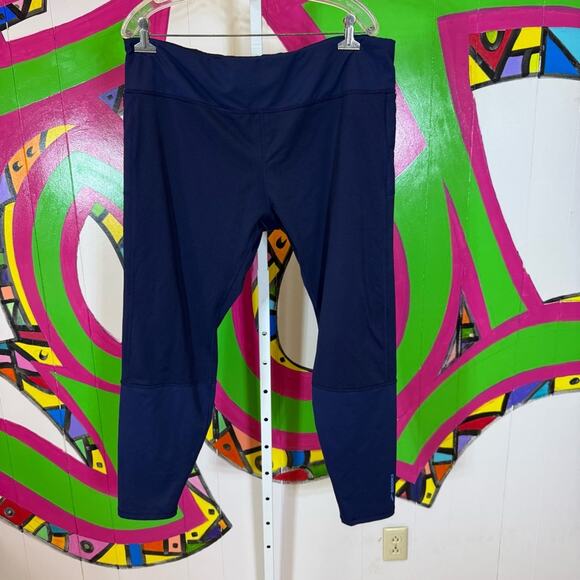 Brooks Blue Leggings 7/8 Length Snug Fit. Thermal. Size XXL. In excellent cond! - Picture 1 of 9